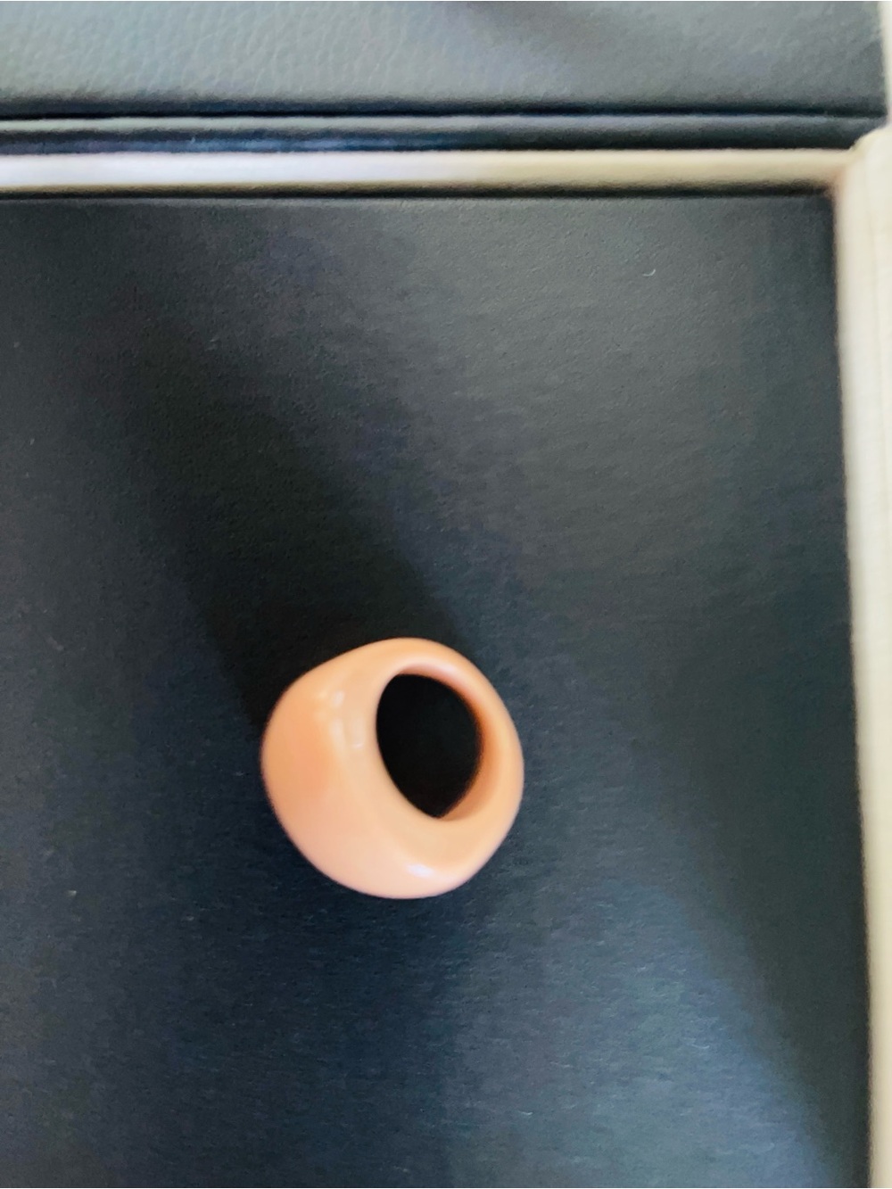 NWOT Peach Resin Dome Ring - Chunky Statement Band